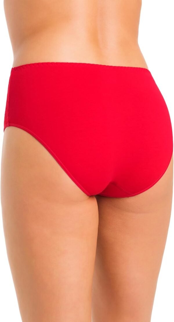 Teyli – Culotte Taille Haute en Coton avec Panneau en Dentelle à l’Avant, conçue pour Un Confort Optimal et Une Silhouette lissée. – Image 2