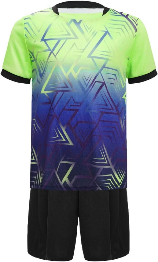 Oyolan Enfant Garçon Ensemble Sport Maillot et Short Football Basketball Survêtement Eté Uniforme Foot – Image 3