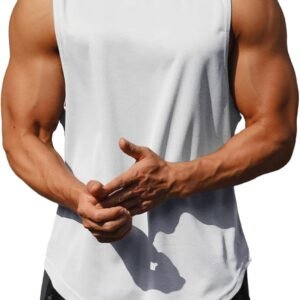 Litthing Débardeur pour Homme sans Manche Musculation Tank Top T-Shirt Gym Running Gilet Homme Séchage Rapide Gilet de Sport Respirant Entraînement Bodybuilding Course