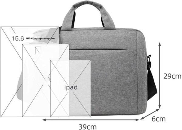 Sac À Bandoulière pour Ordinateur Portable avec Texte Logo Personnalisé, Étui De Protection pour Ordinateur De 15,6 Pouces, Hommes Femmes Sacs À Main Personnalisés Porte-documents Custom 1,39*6*29CM – Image 5