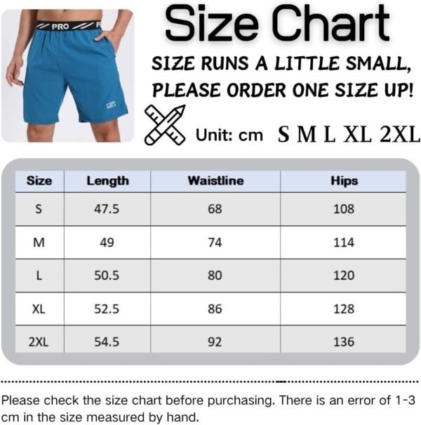 Bsrpolry Lot de 3 shorts de course à pied pour homme avec poches zippées, athlétique, léger, respirant, séchage rapide – Image 4