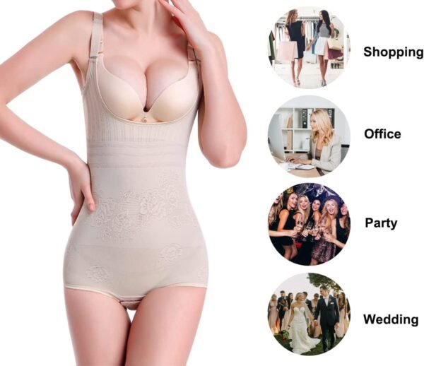 KSKshape Corselet sans Armature Shape Bustier Gaine Solide Contrôle Collant pour Femmes – Image 5