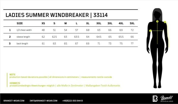Brandit Women Summer Frontzip Windbrea, color: black, size: M – Image 8