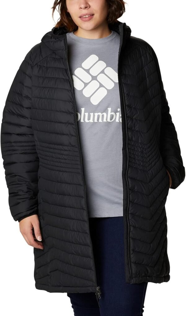 Columbia Doudoune à Capuche Imperméable Femme, Mi-longueur, POWDER LITE MID JACKET, polyester, WK0034 – Image 7