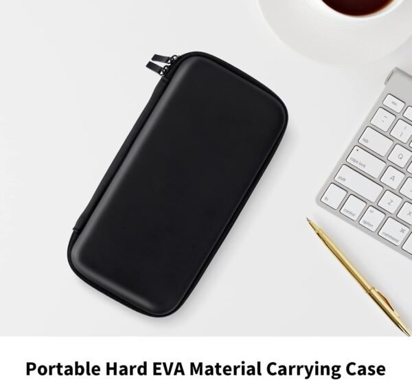 ACOCOBUY Organisateur Accessoires Électroniques, Etui pour Disque Dur Externe 2,5" Pochette Voyage Portable Résistant Aux Chocs Étui de Transport Organiseur de EVA Sac de Power Bank Étui Sac Noir – Image 7