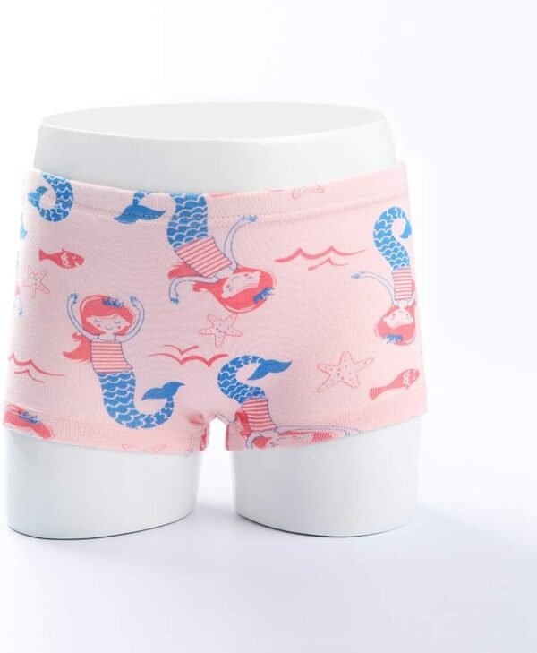 Allmeingeld Enfants Fille Lot de 5 Paires Slip 100% Coton Imprimé Sorcière Rose sous-vêtement Taille 2-9ans – Image 4
