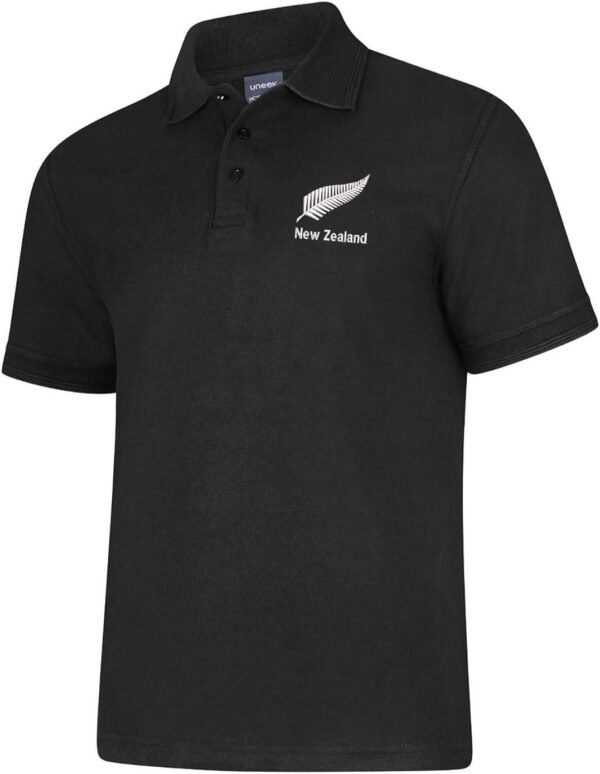Polo Design Nouvelle-Zélande Unisexe Couleur Noir XS à 8XL