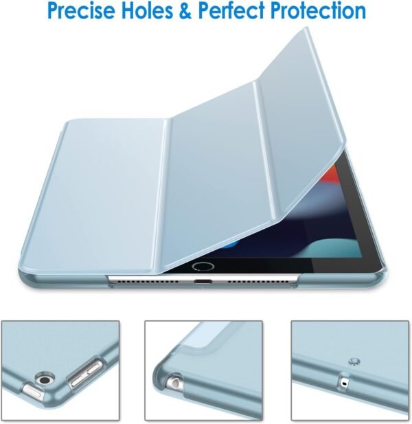 JETech Coque pour iPad 10,2 Pouces (Modèle 2021/2020/2019, 9ème/8ème/7ème Génération), Housse Étui avec Veille/Réveil Automatique (Bleu Clair) – Image 3