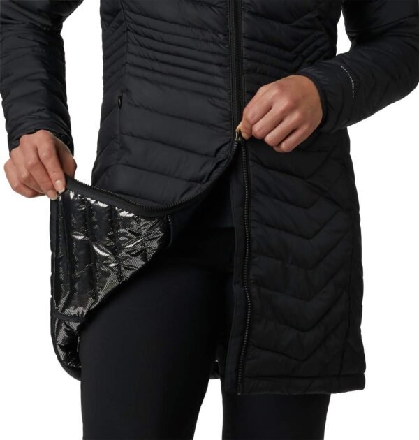 Columbia Doudoune à Capuche Imperméable Femme, Mi-longueur, POWDER LITE MID JACKET, polyester, WK0034 – Image 3