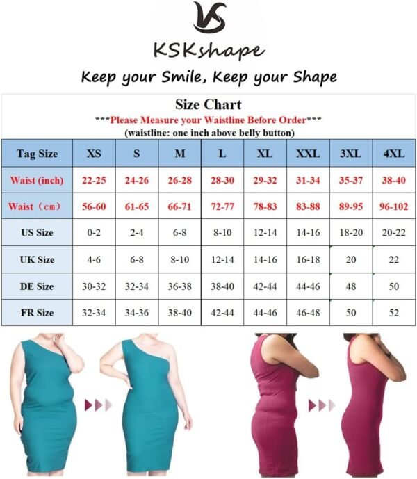 KSKshape Corselet sans Armature Shape Bustier Gaine Solide Contrôle Collant pour Femmes – Image 6