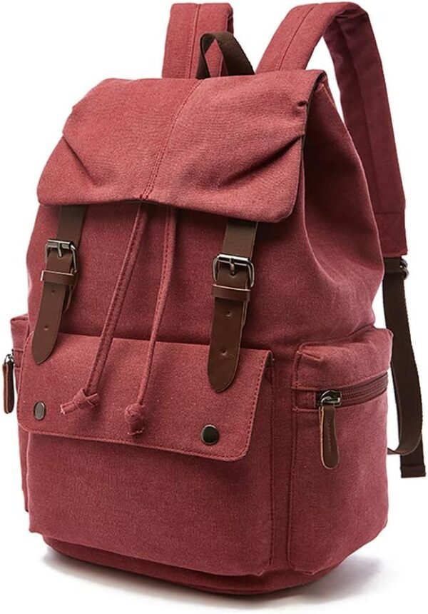 Rufun Sac à Dos en Toile Cartable Vintage pour Ordinateur Portable Daypack Randonnée Voyage Grande capacité Sac Unisexe