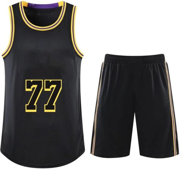 Maillot Basket Enfant Adulte 2025 Nouveaux 2 PièCes Set Tenue Basket Enfant Homme Ensemble Basket Maillots De Basketball Jersey GarçOn VêTement Équipement d'entraînement Sport Gilet Basket+Shorts – Image 7