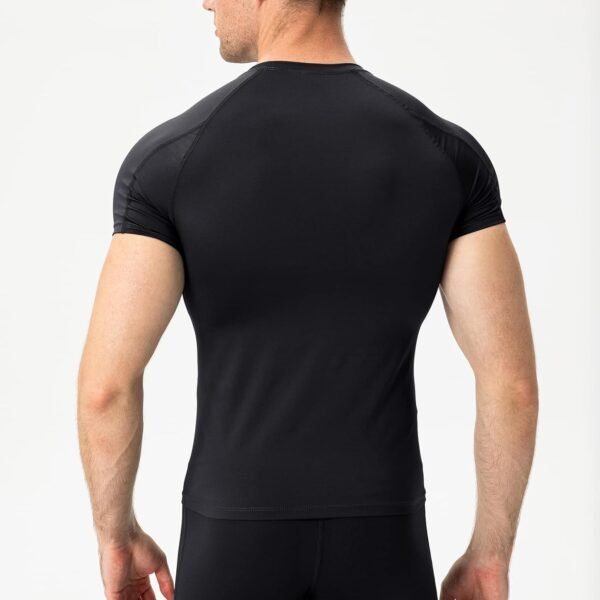 Tee Shirt Compression Homme Manches Courtes, T Shirt Sport Séchage Rapide Respirant Maillot Running Baselayer Haut – Image 5