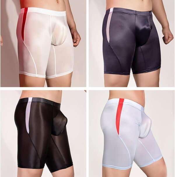 FEESHOW Hommes Shorts de Compression Shorts Transparents Moulants sous-vêtements Lingerie Sexy – Image 6