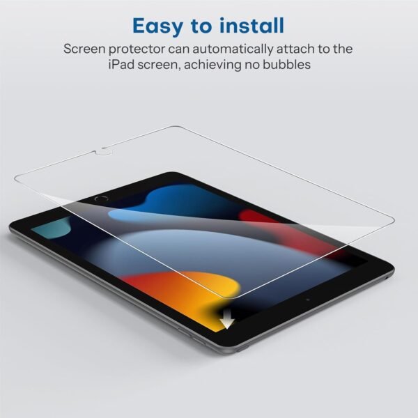 SPARIN 3 Pièces Verre Trempé Compatible avec iPad 9/8/7 (10,2 Pouces, 9ème / 8ème / 7ème Génération, Modèle 2021/2020/2019) Film de Protection Écran pour iPad 10.2", Vitre Protecteur – Image 8