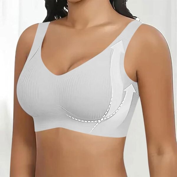RLEHJN Lot De 3 Soutiens-Gorge De Sport Femme sans Armatures Brassière Femme Sexy Push Up Anti-Affaissement Soutiens-Gorge Dos Nu Bretelles Réglables Doux Et Respirant Brassière De Tous Les Jours – Image 4