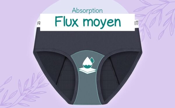 Feel Natural Sous Vêtement Pack 3 Culottes Menstruelles Premières Règles Protection Absorbante Sans Couture, Confort Hygiénique Jeune Femme, Ado - Lavable, Anti Fuite, Noir, Taille S – Image 5