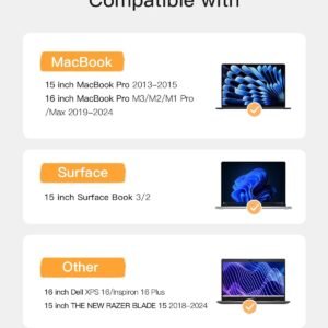 Alternative view of Inateck Housse 16 Pouces Compatible avec 16 MacBook Pro M3/M2/M1 Pro/Max A2991/A2780/A2485/A2141 2023-2019, MacBook Pro 15 2013-2015, XPS 15, Antichoc Sacoche Serviette de Protection - Gris