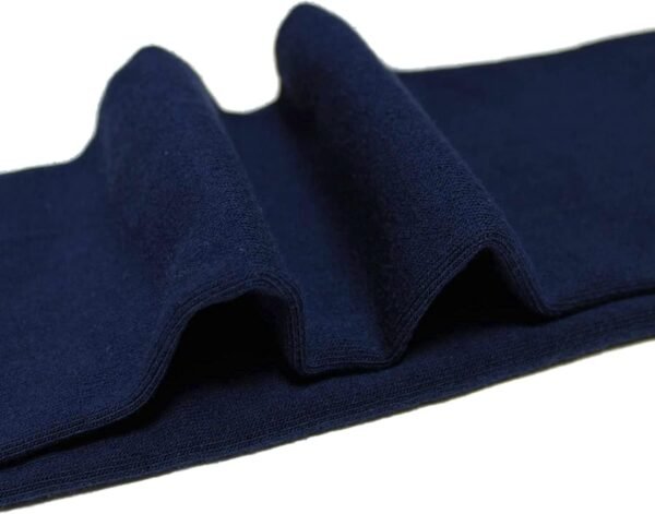 HiFEN® Lot de 6 paires de chaussettes hautes en coton extra longues et lisses pour femme/fille – Image 3