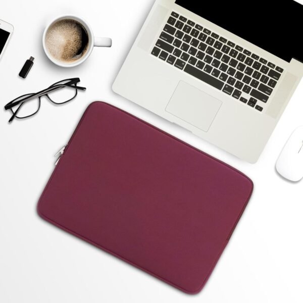 RAINYEAR 15,6 Pouces Housse pour Ordinateur Portable étui de Protection étui de Transport Housse de Poche à glissière Compatible avec 15,6 Pouces Ordinateur Portable Ultrabook Chromebook(Rouge) – Image 5