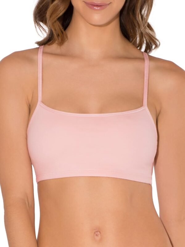 Fruit of the Loom Spaghetti Strap Cotton Sports Bra Soutien-Gorge, Opaque (Lot de 4) Femme – Image 2