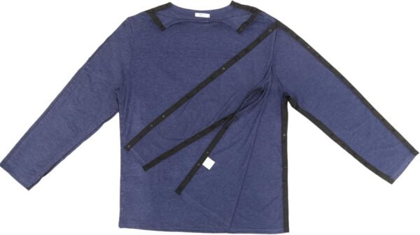 PINSPARK Sport T-Shirts T-Shirts entièrement détachables pour Hommes après Une Chirurgie de l'épaule avec Bouton-Pression pour dialyse et accès au Port de Chimio S-XXL – Image 7