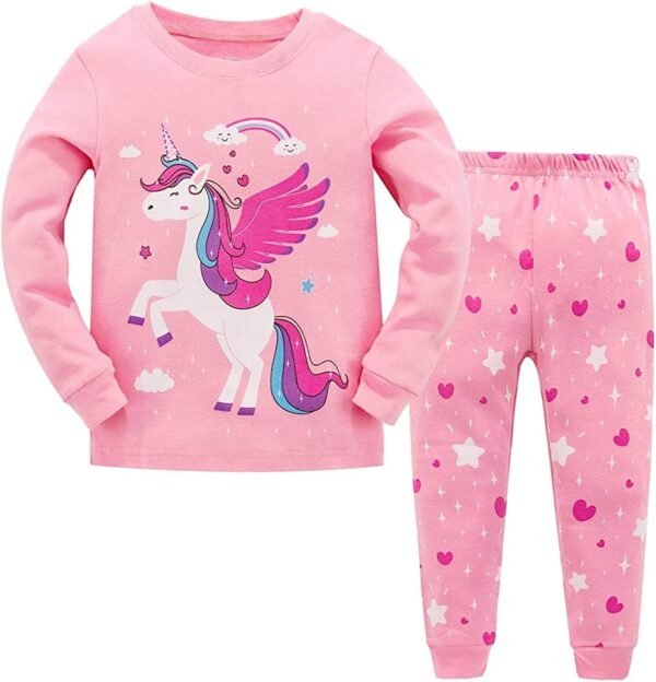 Garsumiss Ensemble de Pyjama Fille 100% Coton Costume Vêtement de Nuit