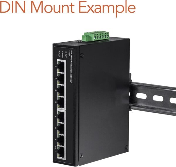 kenable Support de montage sur rail DIN 1U pour armoire de données réseau de 19 pouces – Image 5