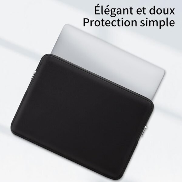 RAINYEAR Housse 13 Pouces Ordinateur Portable de Protection Sacoche avec Accessoires Pochette Compatible MacBook 13,6 M2 A2681 13,3 Air Pro M1 A2337 A2338 A2179 A2251 A2289(Noir,Version Améliorée) – Image 3