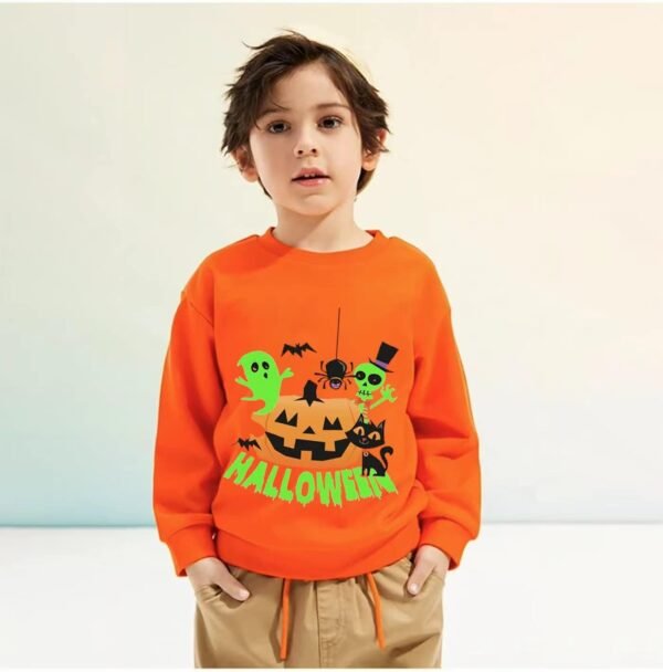 Kids Christmas Jumpers 1-7 Years Boys Girls Xmas Sweatshirts Jumper Toddler Santa Claus Reindeer Tops Present Baby T-Shirts Long Sleeve Cotton Outfits Gifts Tees Crew Neck Casual Winter Clothes – Image 2