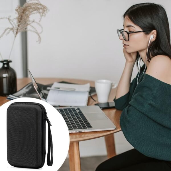 OQKAHIV 1pc Coque pour disque dur externe, Étui pour Portable SSD, Étui pour Disque Dur externe - Coque Rigide Antichoc pour SSD Portable de 2,5 Pouces, pour câble Accessoires, pour disque dur externe – Image 3