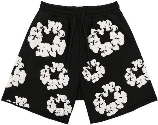 Ensemble Short Tee Shirt Homme, Ensemble Homme Ete Coton Vetement Mode Grande Taille DéContracté Haut Et Short De SurvêTement Fleurs Sweatshirt Unisexe Confortable – Image 4
