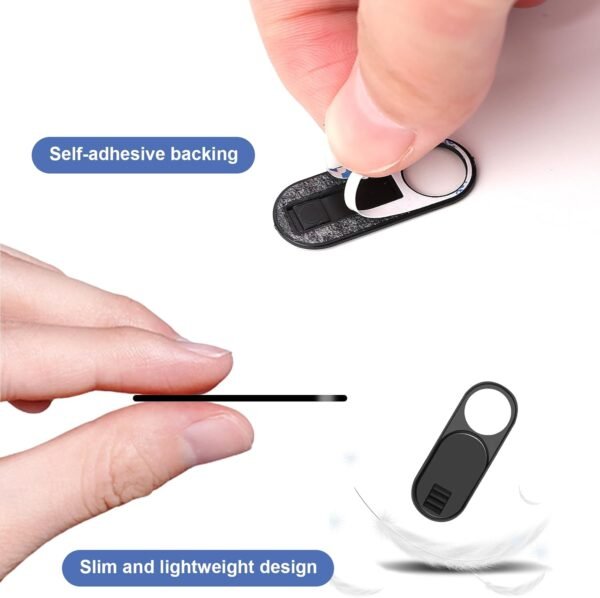2 Pièces Cache Webcam, Cache Camera Ordinateur Portables Smartphones et Tablettes, Protection de Confidentialité, Ultra-Mince Adhésif Fort, Compatible avec Tesla Model 3/Y, Adapté pour Laptop PC HP – Image 3