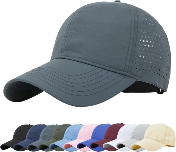 Baynetin Casquette de Baseball Séchage Rapide Homme, Unisexe Chapeau de Sports- Maille Pliable Protection Contre Soleil Légère Respirante Réglable