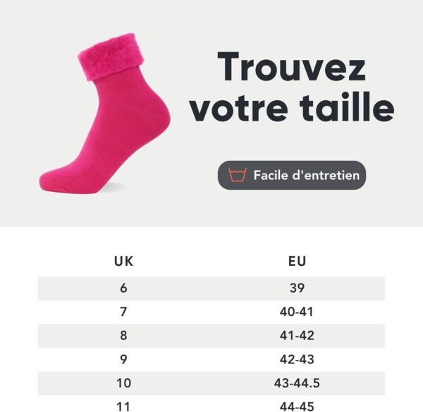 FM London lot de 6 chaussettes de lit thermiques super douces pour femmes – Image 5