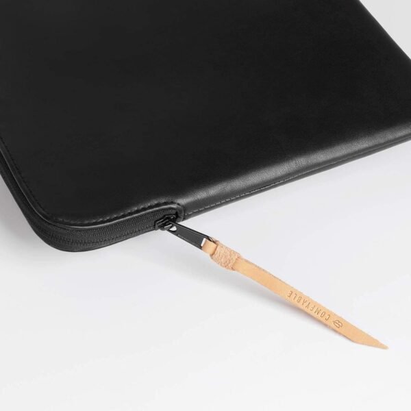 Comfyable Housse Compatible avec MacBook Air 13 Pouces M4 2025 M3 2024-2018, MacBook Pro 13 M2 M1 2022-2016, Pochette en Cuir PU pour Ordinateur Mac, Noir – Image 5