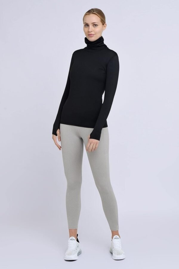 TCA Warm-Up Femme - Tee-Shirt Manches Longues de Sport et Running - avec Col Roulé – Image 5