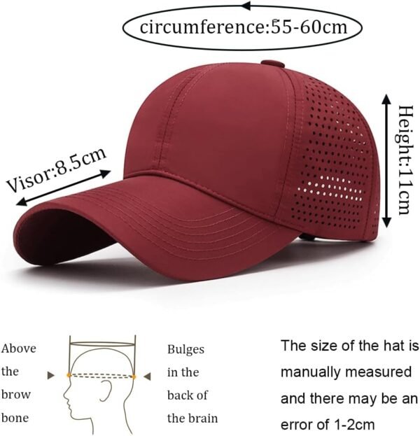 Casquette de Baseball Unisexe Réglable Chapeau Soleil Casquettes de Golf Sports Casual Coton Léger Chapeau Casquettes de Baseball pour Homme et Femme Casquette de Baseball – Image 3