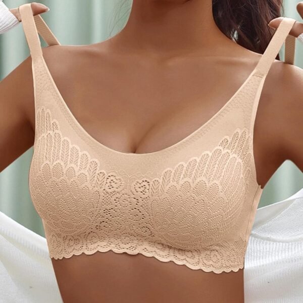 2025 Soutien-Gorge en Dentelle Confortable et Décontracté Brassiere Femmes sans Armature Soutien-Gorge Quotidien Lingerie sous-Vêtements pour Femmes Respirant Lace Bra pour Quotidien Sport Yoga M-XXL – Image 2