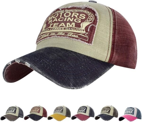 Tuopuda® Casquette de Baseball Vintage Unisexe Sport Casquette Snapback Hip-Hop Snap Back Trucker Motorcycle Cap – Image 6