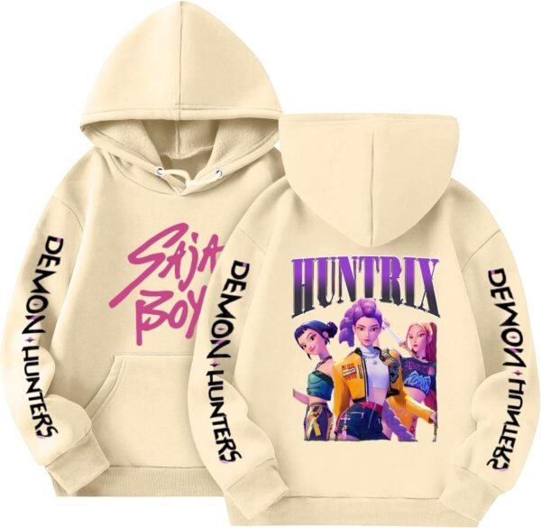 K Pop Demon Hunters Sweats à Capuche Streetwear Merch pour Fille Imprimés Longues Sweatshirt Graphique Enfants Vêtements Unie K Pop Demon Hunters Filles Garçons