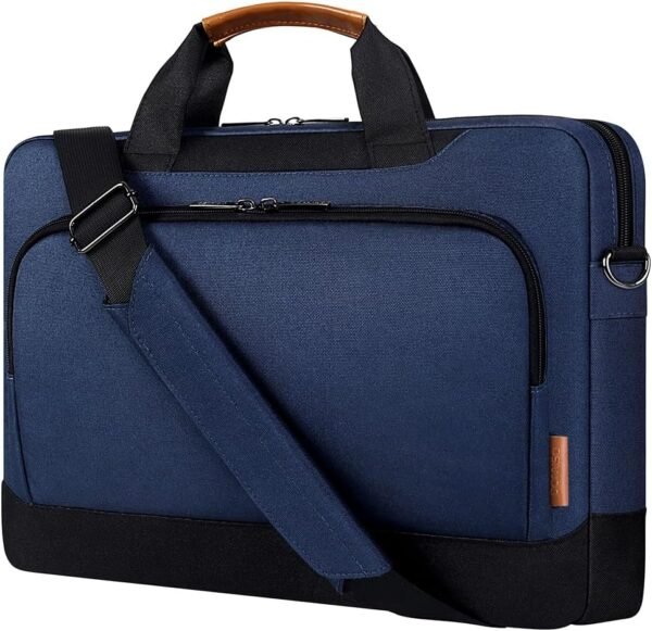 DOMISO 15-15.6 Pouces Sac pour Ordinateur Portable Affaires Mallette Compatible avec 15.6'' Lenovo Ideapad 330/ MacBook Pro/HP EliteBook 850 G3/Envy x360 15/Latitude 3580/Acer Chromebook/Asus,Bleu