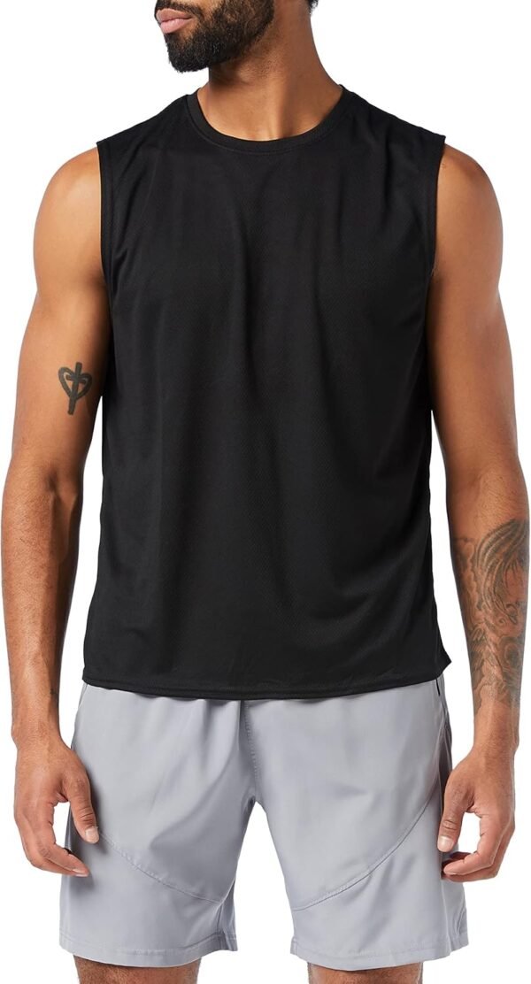MEETYOO Debardeur Homme, Manches Maillot Running Tee Shirt pour Sports Jogging Musculation Vest
