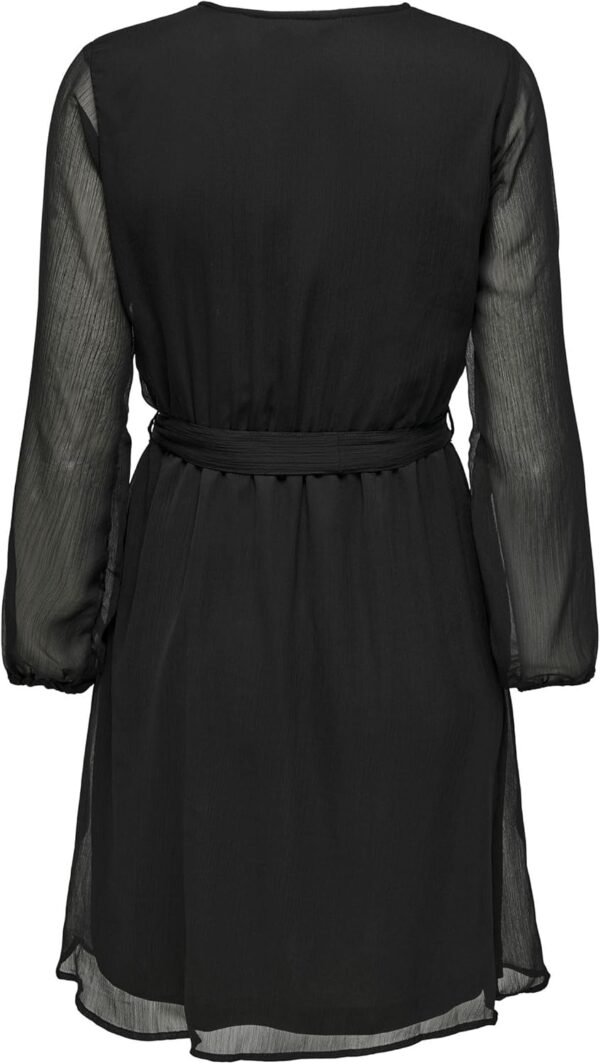 ONLY Robe Chemise Mini Manches Longues en Mesh imprimé avec col en V boutonné ONLCERA – Image 3