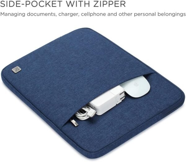 NIDOO 11.6 Pouces Imperméable Housse Protection Ordinateur Portable pour 12.9" iPad Pro 2018/13" MacBook Air 2018/13" MacBook Pro 2016-2018/12.3" Surface Pro 6/12" Samsung Galaxy Book2, Bleu – Image 3