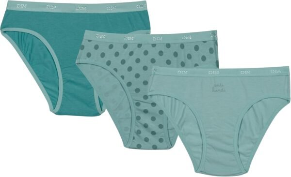 Dim Lot de 3 Culottes en Tissu Respirant D093G pour Filles