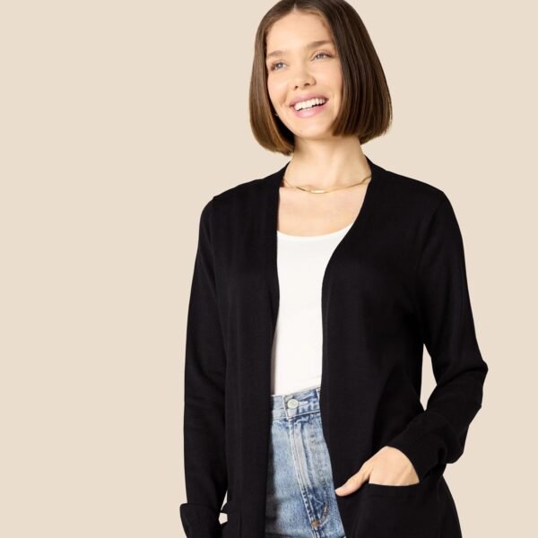 Amazon Essentials Cardigan Léger à Manches Longues et Ouvert sur Le Devant (Disponible en Grande Taille) Femme – Image 4