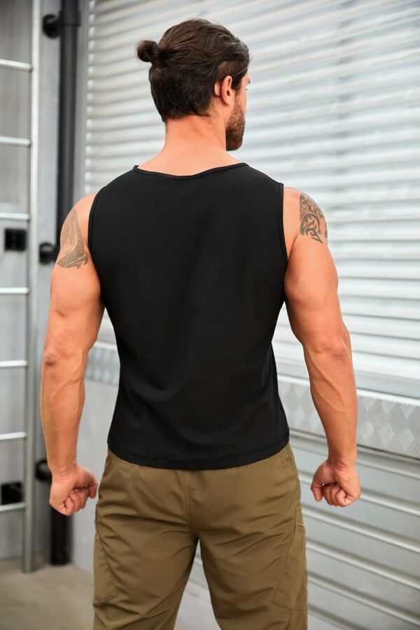 Gilet amincissant pour homme - T-shirt de sauna - Pour le sport, la gym, le sport - Débardeur de compression - Sans manches – Image 7