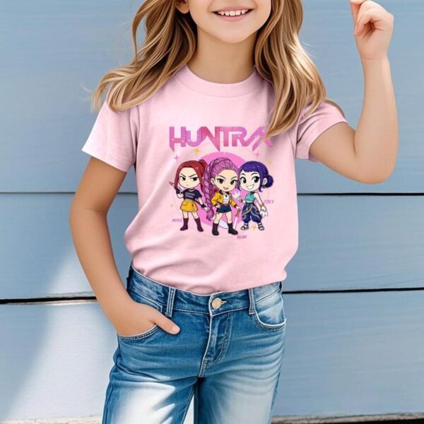 Merch Kpop T-Shirt à Manches Courtes pour Fille Tee Shirt Graphique décontracté T-Shirt d'été à Manches Courtes 110-160 Hauts Tee Shirt uni décontracté Col Rond – Image 2