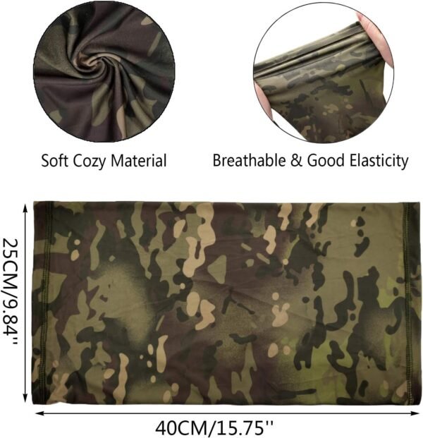 ehsbuy Camo Casquette Homme avec Refroidissement Cache-Cou Casquettes de Baseball Visage Écharpe Armée Tactique Militaire Chapeau Tour de Cou pour Courir Chasse Cyclisme Sports – Image 5